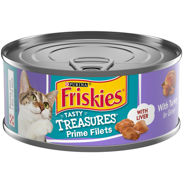 Cat Food Purina Friskies Gravy Wet Cat Food, Tasty Treasures With Turkey & Liver hero