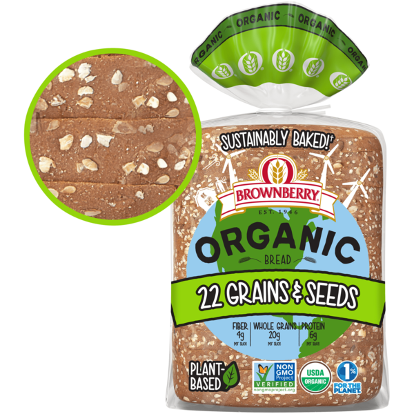 Bread Brownberry 22 Whole Grains & Seeds Bread hero