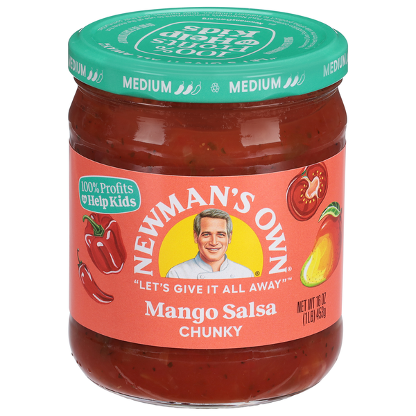 Preserved Dips & Spreads Newman's Own Salsa, Mango, Medium, Chunky hero