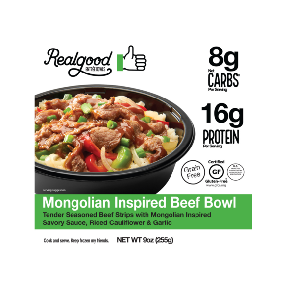 Frozen Meals Real Good Foods Mongolian Inspired Beef Bowl with Cauliflower Rice hero