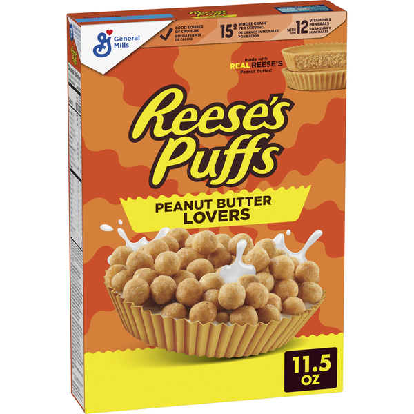 Cereal General Mills Reese's Puffs Peanut Butter Lovers Breakfast Cereal hero