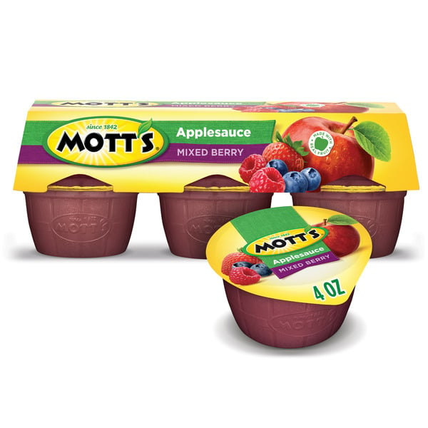 Canned Fruit & Applesauce Mott's Mixed Berry Applesauce hero