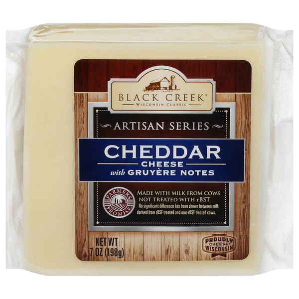 Specialty Cheeses Black Creek Cheese, Cheddar, Artisan Series hero