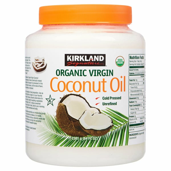 Cooking Oil & Spray Kirkland Signature Organic Virgin Coconut Oil, 84 oz hero