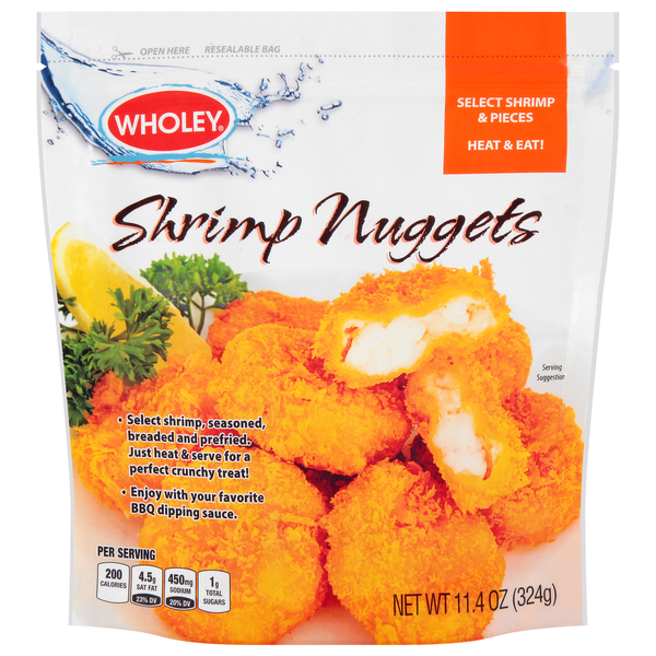 Frozen Meat & Seafood Wholey Shrimp Nuggets hero