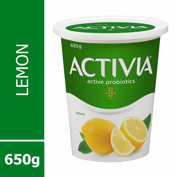 Yogurt Activia Yogurt With Probiotics, Lemon Flavour hero