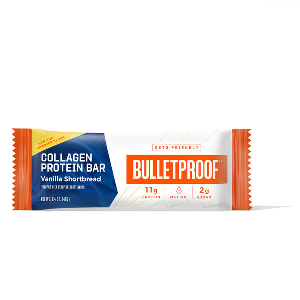 Energy & Granola Bars Bulletproof Collagen Protein Bar, Vanilla Shortbread hero