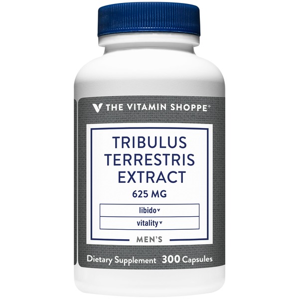 Men's Health Supplements The Vitamin Shoppe Tribulus Terrestris Extract for Libido & Vitality - 625 MG (300 Capsules) hero