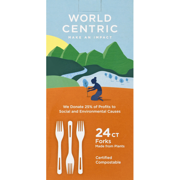 Plates, Bowls, Cups & Flatware World Centric Forks hero