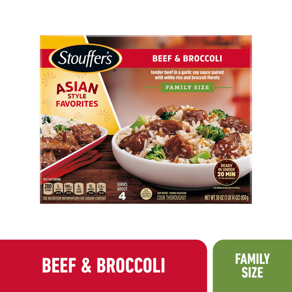 Frozen Meals Stouffer's Family Size High Tier Beef And Broccoli hero