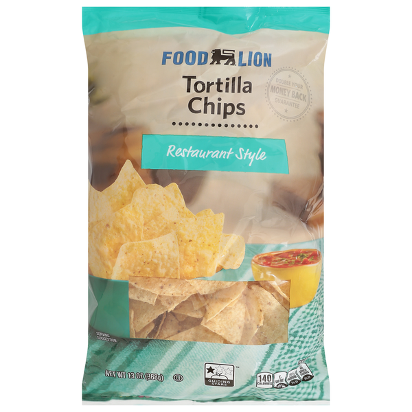 Chips & Pretzels Food Lion Tortilla Chips, Restaurant Style hero