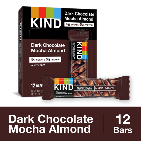 Energy & Granola Bars KIND Dark Chocolate Mocha Almond Bars hero