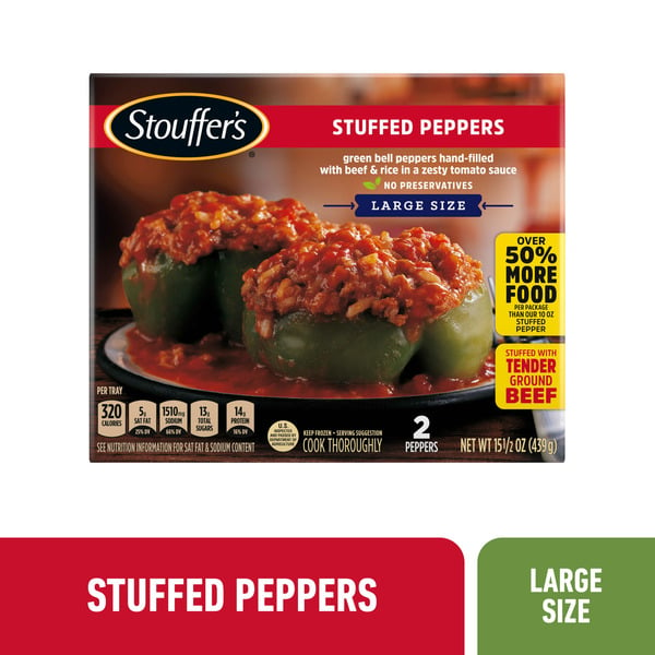 Frozen Meals Stouffer's Stuffed Peppers Large Size Frozen Meal hero