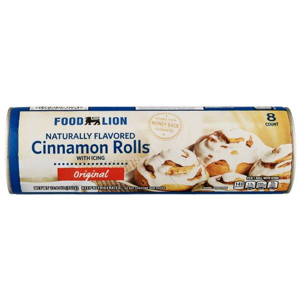 Refrigerated Dough & Biscuits Food Lion Cinnamon Rolls, with Icing, Original hero