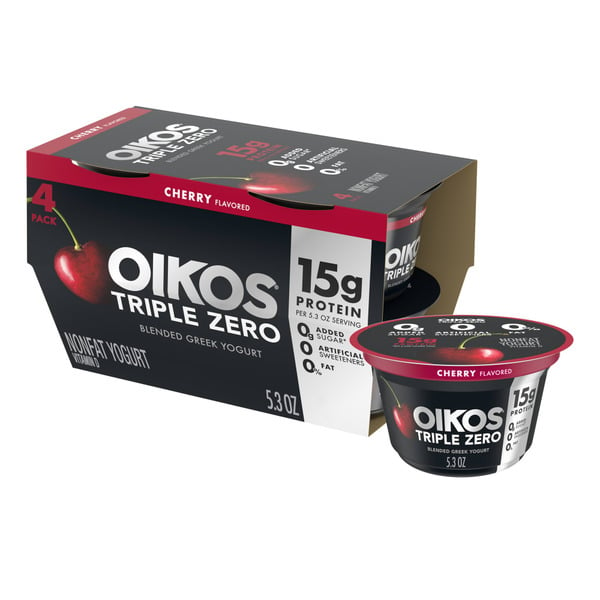 Oikos Blended Greek Nonfat Yogurt Cherry hero