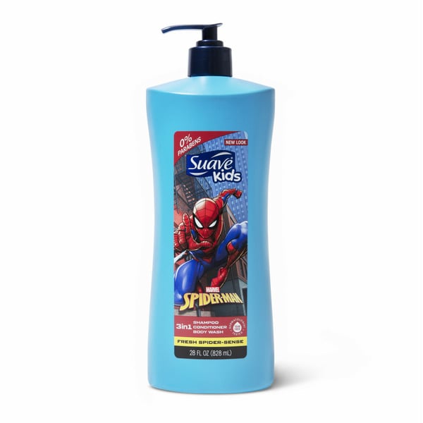 Body Lotions & Soap Suave 3 In 1 Shampoo Conditioner Body Wash Fresh Spider-Sense, hero