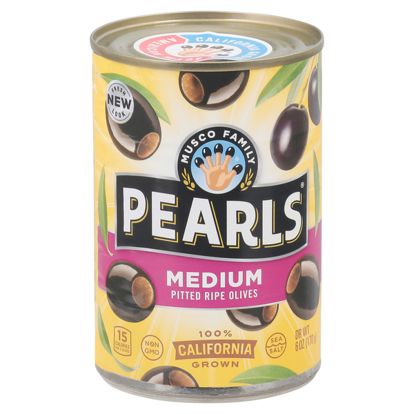 Pickles, Peppers & Olives Pearls Medium Pitted California Ripe Olives hero