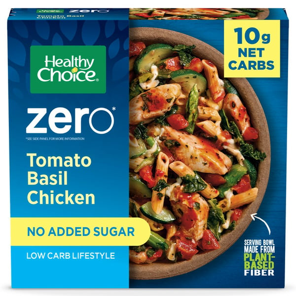 Frozen Meals Healthy Choice Zero Low Carb Tomato Basil Chicken Bowl, Frozen Meal hero