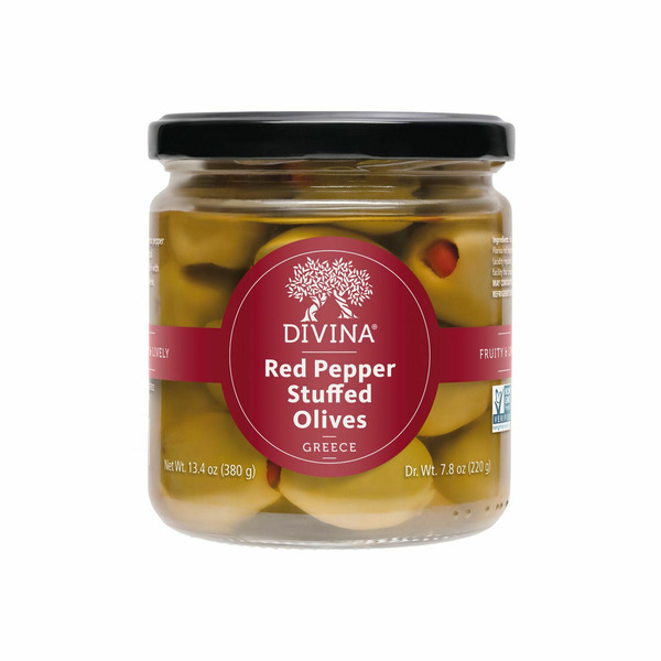 Pickled Goods & Olives Divina Red Pepper Stuffed Olives hero