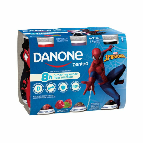 Yogurt Danone Danino Raspberry Flavoured Drinkable Yogurt, 6 Bottles hero