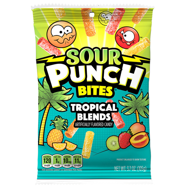 Candy & Chocolate Sour Punch Bites Tropical Blends Chewy Candy Pieces hero