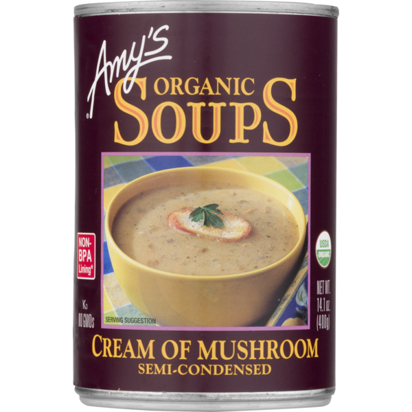 Soup, Broth & Bouillon Amy's Kitchen Cream of Mushroom Soup hero