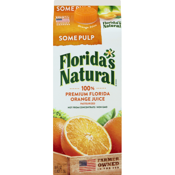 Refrigerated Florida's Natural 100% Juice, Orange, Some Pulp hero