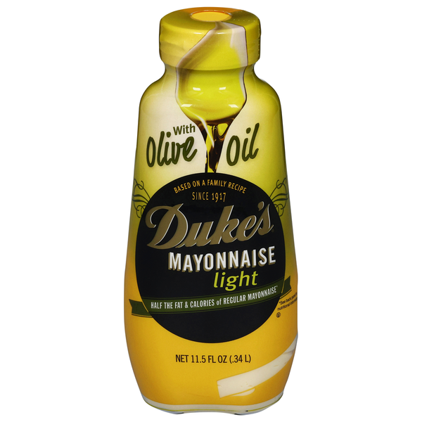 Condiments Duke's Mayonnaise, with Olive Oil, Light hero