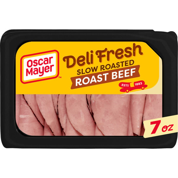 Packaged Lunch Meat Oscar Mayer Deli Fresh Slow Roasted Roast Beef Sliced Sandwich Lunch Meat hero