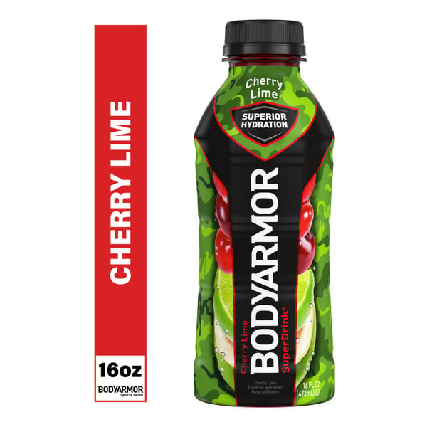 Energy & Sports Drinks BODYARMOR SuperDrink Cherry Lime Electrolyte Hydration Beverage hero