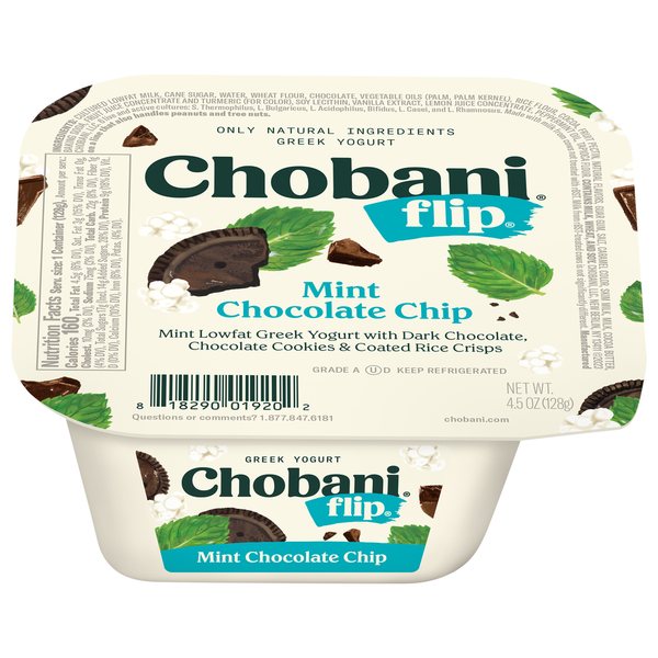 Yogurt Chobani Yogurt, Greek, Mint Chocolate Chip hero