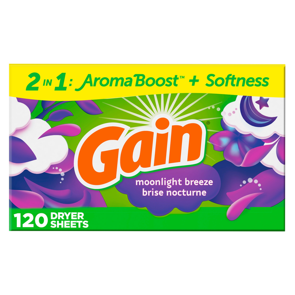 More Household Gain Dryer Sheets, Moonlight Breeze hero