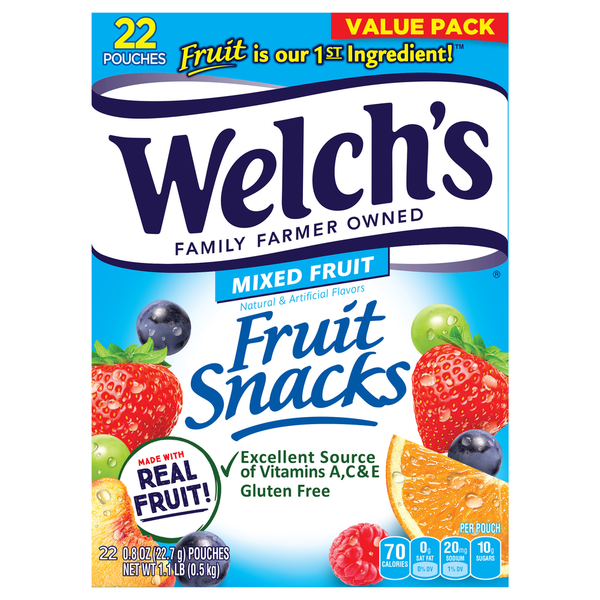 Fruit & Vegetable Snacks Welch's Fruit Snacks, Mixed Fruit hero