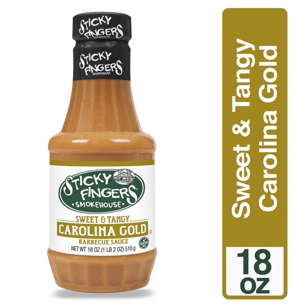 Marinades & Meat Preparation Sticky Fingers Barbecue Sauce, Carolina Gold, Sweet & Tangy hero