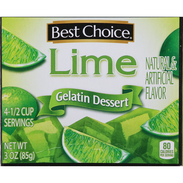 Doughs, Gelatins & Bake Mixes Best Choice Gelatin Dessert, Lime hero