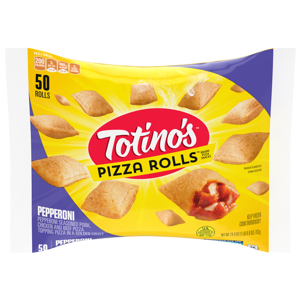 Frozen Appetizers & Sides Totino's Pizza Rolls, Pepperoni hero