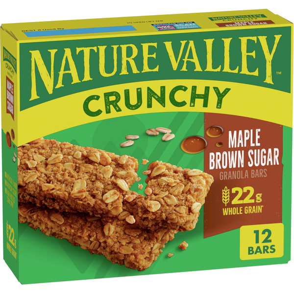 Breakfast Bars & Pastries Nature Valley Maple Brown Sugar Crunchy Granola Bars hero