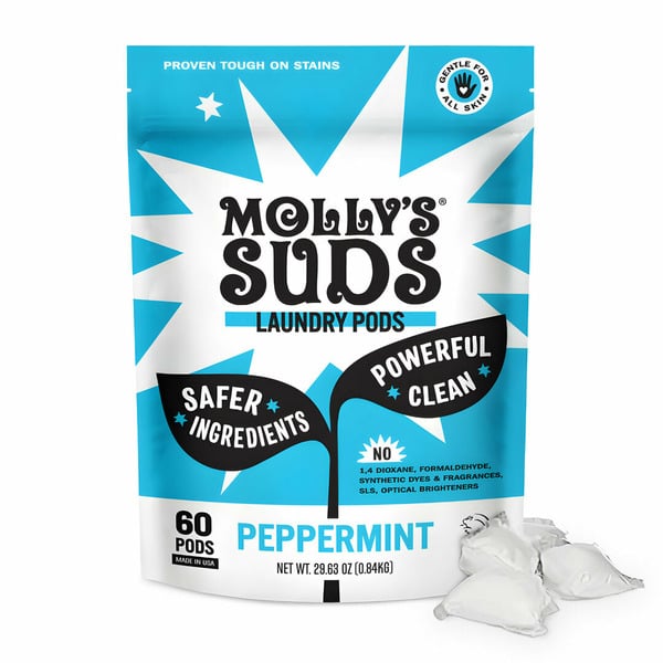 Molly's Suds Laundry Detergent Pods, Peppermint hero