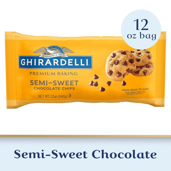 Baking Ingredients Ghirardelli Semi-Sweet Chocolate Premium Baking Chips, Chocolate Chips for Baking hero