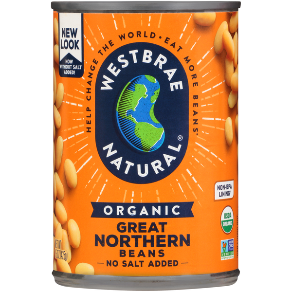 Canned Meals & Beans Westbrae Natural Organic Great Northern Beans hero