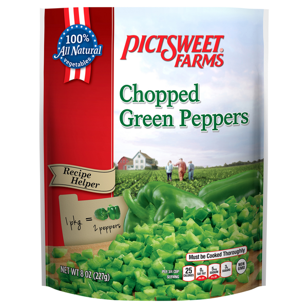 Frozen Produce Pictsweet Farms Recipe Helper Chopped Green Peppers hero