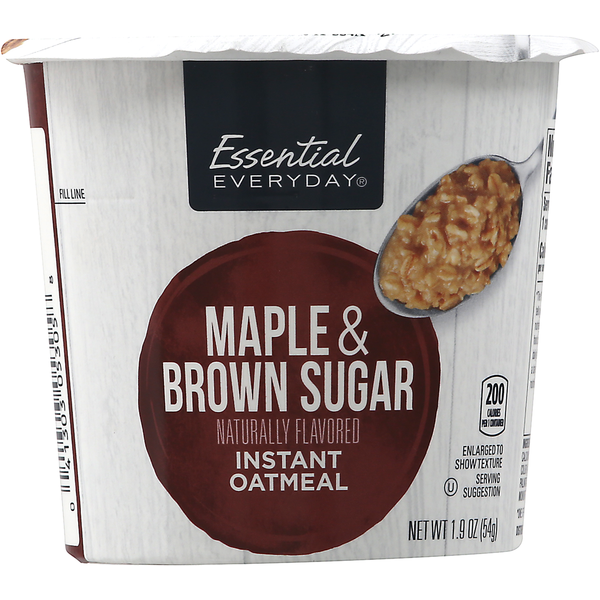 Hot Cereal & Pancake Mixes Essential Everyday Oatmeal, Instant, Maple & Brown Sugar hero