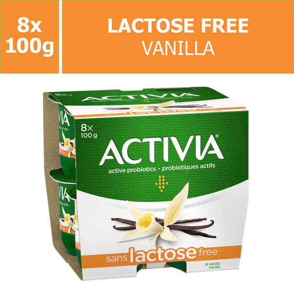 Yogurt Activia Yogurt With Probiotics, Vanilla Flavour, Lactose-Free hero