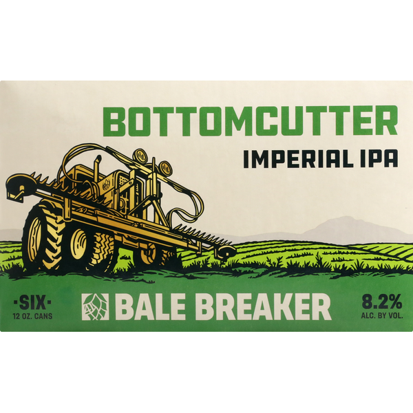 Beers & Coolers Bale Breaker Beer, Imperial IPA, Bottom Cutter, 6 Pack hero