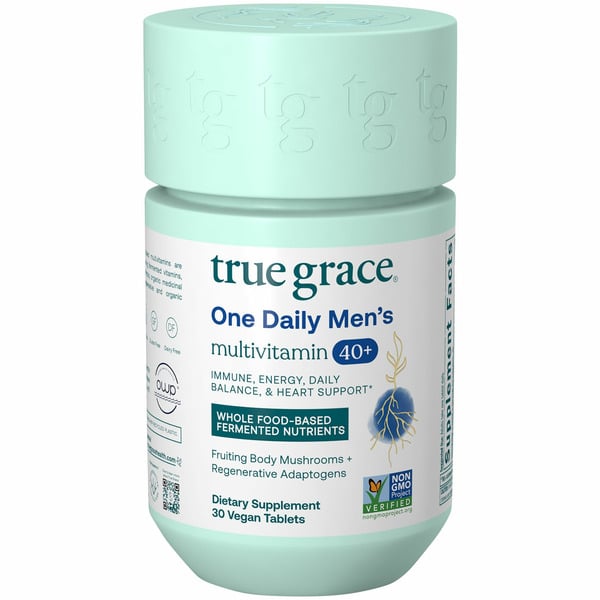 True Grace Multivitamin, One Daily Men's 40+, Vegan Tablets hero