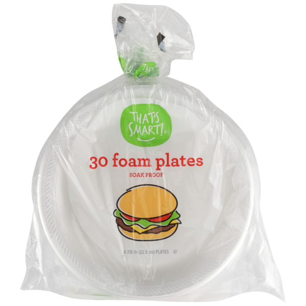 Plates, Bowls, Cups & Flatware That's Smart! Soak Proof Foam Plates hero