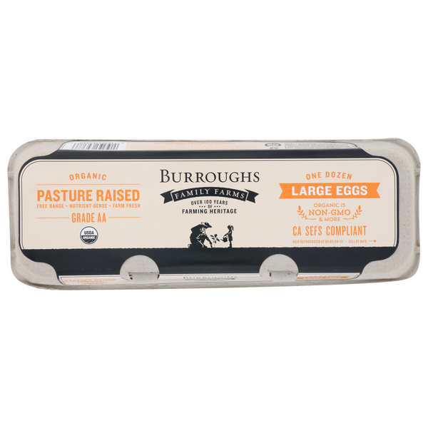 Eggs Burroughs Family Farms Organic Pasture Raised Eggs hero