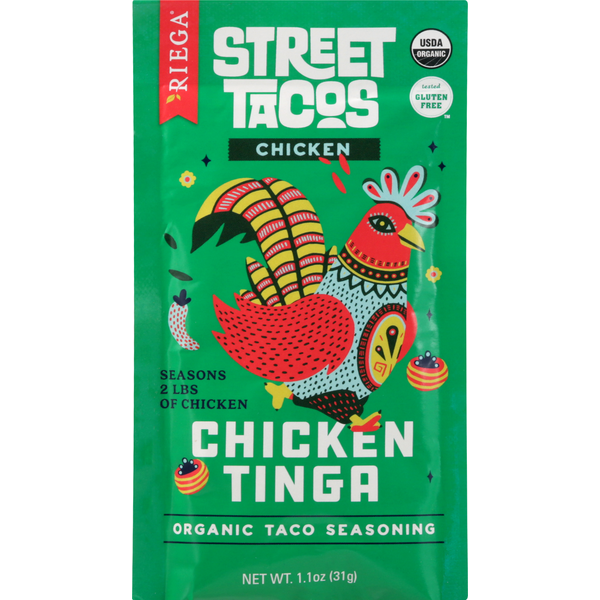 Spices & Seasonings Riega Taco Seasoning, Organic, Chicken hero