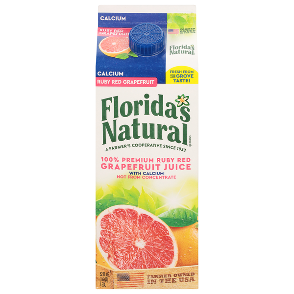 Juice & Nectars Florida's Natural Juice, Ruby Red Grapefruit, 100% Premium hero