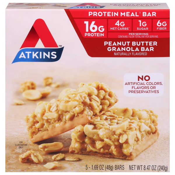 Protein & Meal Replacements Atkins Granola Bar, Peanut Butter hero